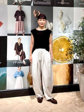 「アイテム（スウェットパンツ）」を使った、sayakaさん（レディース・158cm・20代）の夏コーディネート