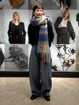 「アイテム（マフラー）」を使った、sayakaさん（レディース・158cm・20代）の秋コーディネート