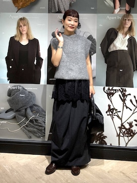 「アイテム（チュニック）」を使った、sayakaさん（レディース・158cm・20代）の秋コーディネート