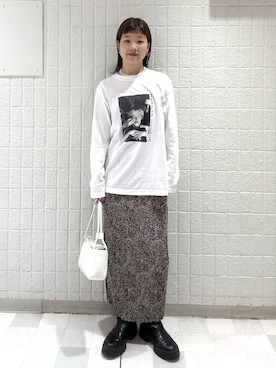 「A part by（アパートバイ）のアイテム（スカート）」を使った、sayakaさん（レディース・158cm）の春コーディネート