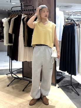 「A part by（アパートバイ）のキンチャクミニショルダバッグ（ショルダーバッグ、ホワイト系）」を使った、sayakaさん（レディース・158cm）の秋コーディネート