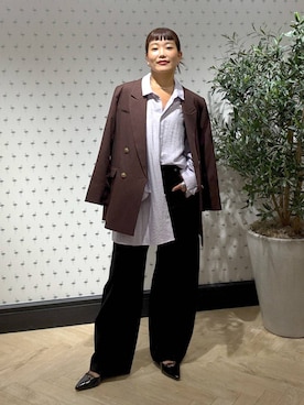 「A part by（アパートバイ）のアイテム（ジャケット/アウター）」を使った、sayakaさん（レディース・158cm）の夏コーディネート