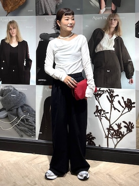 「A part by（アパートバイ）のアイテム（スニーカー）」を使った、sayakaさん（レディース・158cm）の秋コーディネート