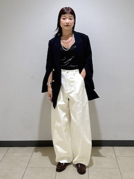 「アイテム（チノパンツ）」を使った、sayakaさん（レディース・158cm・20代）の秋コーディネート