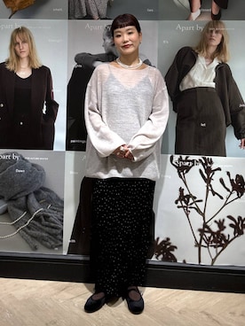 「アイテム（バレエシューズ）」を使った、sayakaさん（レディース・158cm・20代）の秋コーディネート