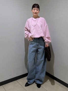 「A part by（アパートバイ）のアイテム（スウェット）」を使った、sayakaさん（レディース・158cm）の秋コーディネート