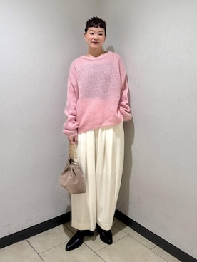 「A part by（アパートバイ）のアイテム（ショルダーバッグ）」を使った、sayakaさん（レディース・158cm）の冬コーディネート