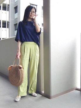 「OZOC（オゾック）のアイテム（パンプス）」を使った、たま🥚ゆっこさん（レディース・165cm）の夏コーディネート