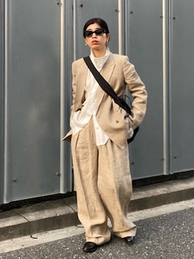 「BLACK BY MOUSSY（ブラックバイマウジー）のアイテム（ジャケット/アウター）」を使った、BLACKBYMOUSSY_staffさん（レディース・158cm）の冬コーディネート