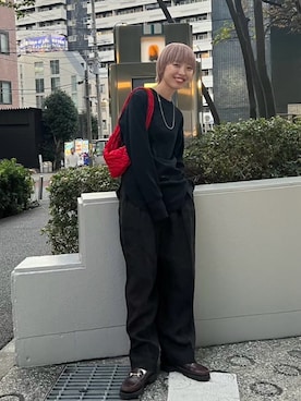 BLACKBYMOUSSY_staffさん（レディース・158cm）の冬コーディネート