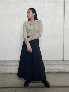 「BLACK BY MOUSSY（ブラックバイマウジー）のアイテム」を使った、BLACKBYMOUSSY_staffさん（レディース・158cm）の秋コーディネート