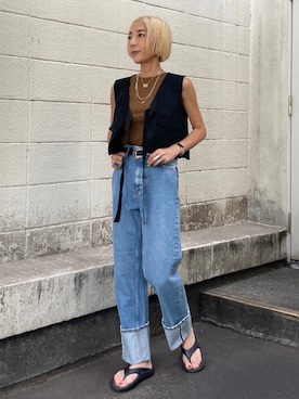 BLACKBYMOUSSY_staffさん(レディース・158cm)の夏コーディネート