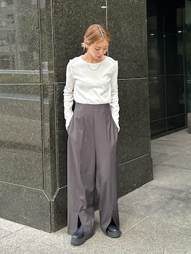 「BLACK BY MOUSSY（ブラックバイマウジー）のアイテム」を使った、BLACKBYMOUSSY_staffさん（レディース・158cm）の秋コーディネート