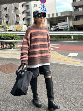 「BLACK BY MOUSSY（ブラックバイマウジー）のアイテム」を使った、BLACKBYMOUSSY_staffさん（レディース・158cm）の秋コーディネート