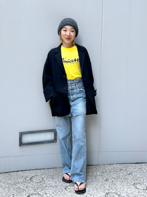 black by moussy ルーズストレートデニム ブラックバイマウジー