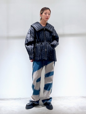 「BLACK BY MOUSSY（ブラックバイマウジー）のアイテム（ジャケット/アウター）」を使った、BLACKBYMOUSSY_staffさん（レディース・158cm）の秋コーディネート