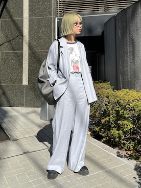 「BLACK BY MOUSSY（ブラックバイマウジー）のアイテム（その他アウター）」を使った、BLACKBYMOUSSY_staffさん（レディース・158cm）の春コーディネート