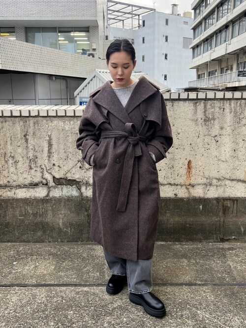 セール】wool trench coat(ウールトレンチコート)（ステンカラー