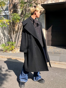 「BLACK BY MOUSSY（ブラックバイマウジー）のアイテム（その他アウター）」を使った、BLACKBYMOUSSY_staffさん（レディース・158cm）の秋コーディネート