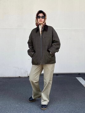 「BLACK BY MOUSSY（ブラックバイマウジー）のアイテム（ジャケット/アウター）」を使った、BLACKBYMOUSSY_staffさん（レディース・158cm）の秋コーディネート