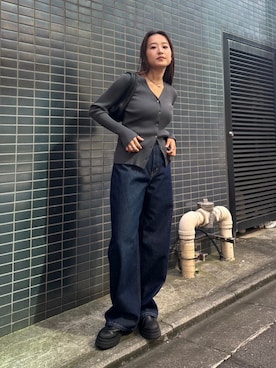 「BLACK BY MOUSSY（ブラックバイマウジー）のアイテム」を使った、BLACKBYMOUSSY_staffさん（レディース・158cm）の秋コーディネート