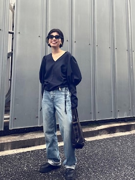 「BLACK BY MOUSSY（ブラックバイマウジー）のアイテム」を使った、BLACKBYMOUSSY_staffさん（レディース・158cm）の秋コーディネート