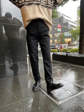 「黒パンツ」｜BLACKBYMOUSSY_staffさん（レディース・160cm）の冬コーディネート