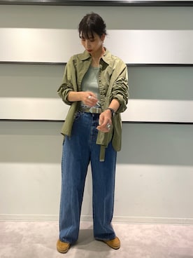 BLACKBYMOUSSY_staffさん（レディース・158cm）の春コーディネート