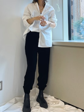 「サイドゴアブーツ」｜BLACKBYMOUSSY_staffさん（レディース・158cm）の夏コーディネート