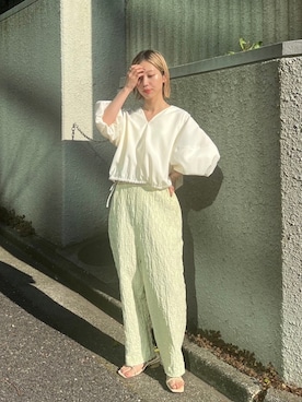 「ブラウスコーデ」｜BLACKBYMOUSSY_staffさん（レディース・158cm）の春コーディネート