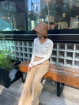 「ハットコーデ」｜BLACKBYMOUSSY_staffさん（レディース・158cm）の冬コーディネート