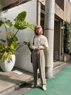 「タックイン」｜BLACKBYMOUSSY_staffさん（レディース・160cm）の冬コーディネート