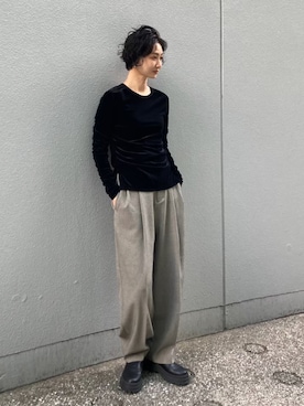 BLACK BY MOUSSY（ブラックバイマウジー）の「wide belt tuck pants