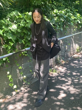 「BLACK BY MOUSSY（ブラックバイマウジー）のアイテム（その他アウター）」を使った、BLACKBYMOUSSY_staffさん（レディース・158cm）の秋コーディネート