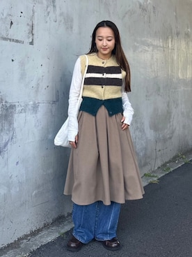 「BLACK BY MOUSSY（ブラックバイマウジー）のアイテム」を使った、BLACKBYMOUSSY_staffさん（レディース・158cm）の秋コーディネート