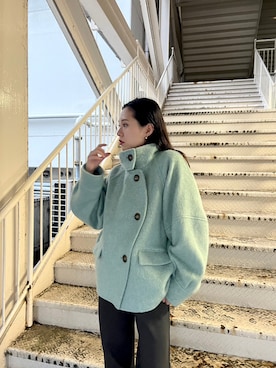 「BLACK BY MOUSSY（ブラックバイマウジー）のアイテム（その他アウター）」を使った、BLACKBYMOUSSY_staffさん（レディース・158cm）の秋コーディネート