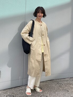 「BLACK BY MOUSSY（ブラックバイマウジー）のアイテム（その他アウター）」を使った、BLACKBYMOUSSY_staffさん（レディース・158cm）の春コーディネート