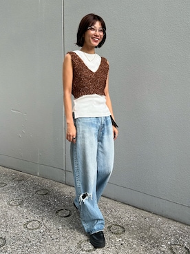 BLACKBYMOUSSY_staffさん（レディース・158cm）の夏コーディネート