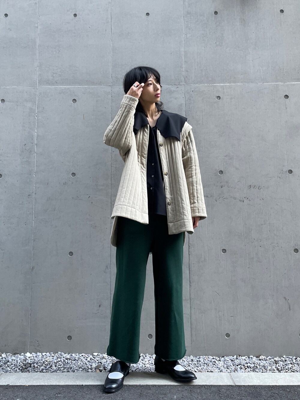 シャツ/ブラウス(長袖/七分) black by moussy big collar shirt BLACK BY MOUSSY（ブラックバイマウジー）の「big collar shirt