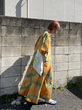 「カラー×コーデ」｜「アイテム（ワンピース）」を使った、BLACKBYMOUSSY_staffさん（レディース・158cm）の夏コーディネート