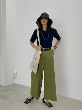 「アイテム（バッグ、ホワイト系）」を使った、BLACKBYMOUSSY_staffさん（レディース・158cm）の春コーディネート