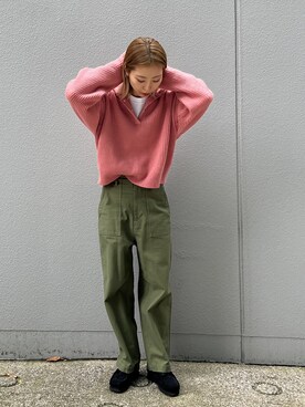 「BLACK BY MOUSSY（ブラックバイマウジー）のアイテム」を使った、BLACKBYMOUSSY_staffさん（レディース・158cm）の秋コーディネート