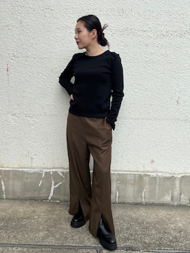 「BLACK BY MOUSSY（ブラックバイマウジー）のアイテム」を使った、BLACKBYMOUSSY_staffさん（レディース・158cm）の秋コーディネート