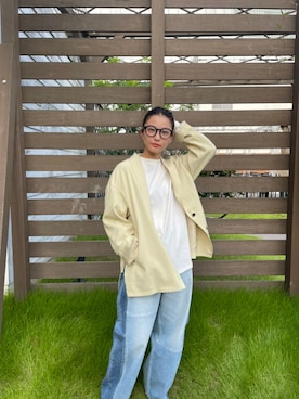 「BLACK BY MOUSSY（ブラックバイマウジー）のloose jacket（ルーズジャケット）（テーラードジャケット）」を使った、BLACKBYMOUSSY_staffさん（レディース・160cm）の秋コーディネート