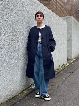 「BLACK BY MOUSSY（ブラックバイマウジー）のアイテム（その他アウター）」を使った、BLACKBYMOUSSY_staffさん（レディース・158cm）の冬コーディネート