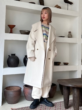 「BLACK BY MOUSSY（ブラックバイマウジー）のアイテム（その他アウター）」を使った、BLACKBYMOUSSY_staffさん（レディース・158cm）の秋コーディネート