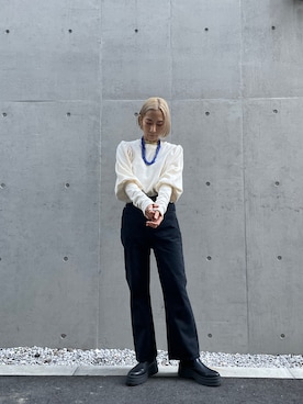 「フレアデニム」｜BLACKBYMOUSSY_staffさん（レディース・160cm）の冬コーディネート