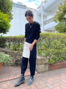 「黒パンツ」｜BLACKBYMOUSSY_staffさん（レディース・160cm）の秋コーディネート