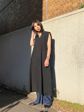 「アイテム（ワンピース/ドレス）」を使った、BLACKBYMOUSSY_staffさん（レディース・158cm）の春コーディネート