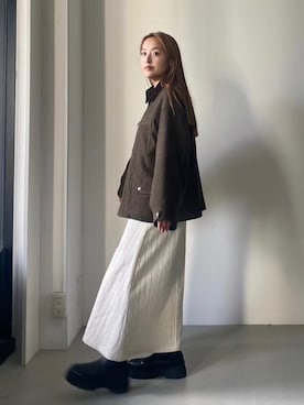 「BLACK BY MOUSSY（ブラックバイマウジー）のアイテム（ジャケット/アウター）」を使った、BLACKBYMOUSSY_staffさん（レディース・158cm）の秋コーディネート